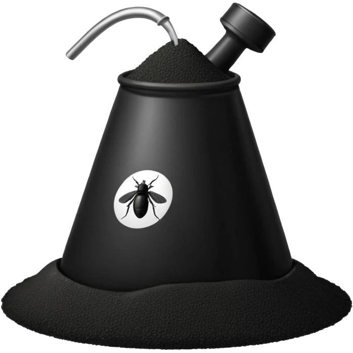 black insecticide emoji