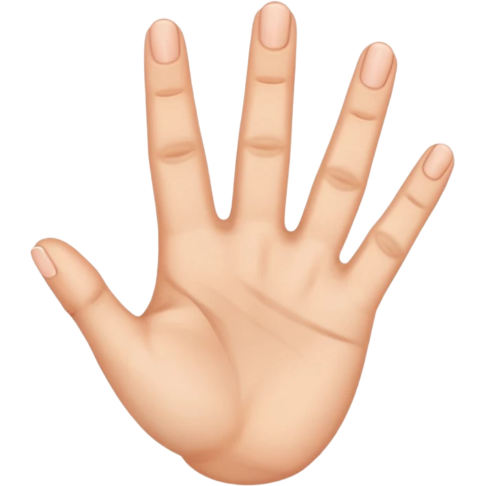 hand showing 4 fingers emoji
