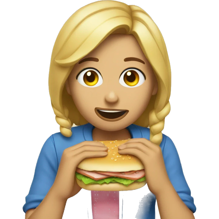 My honey eating a sandwhich emoji