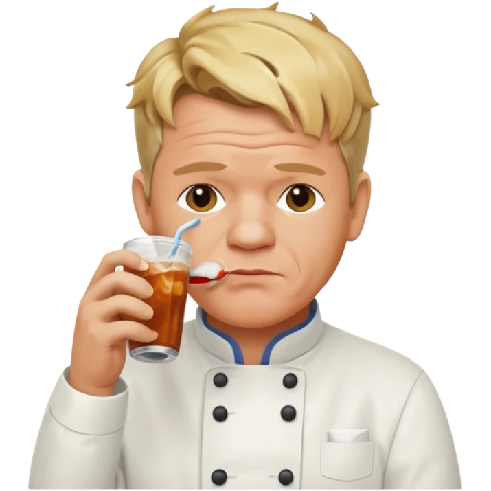gordon ramsay sipping soda emoji