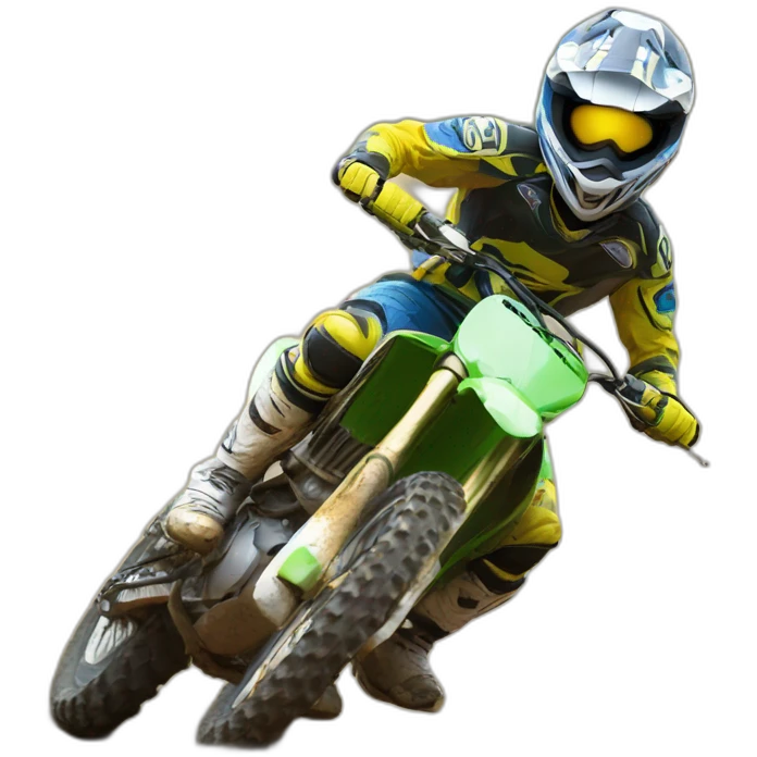Motocross sur une tortue emoji