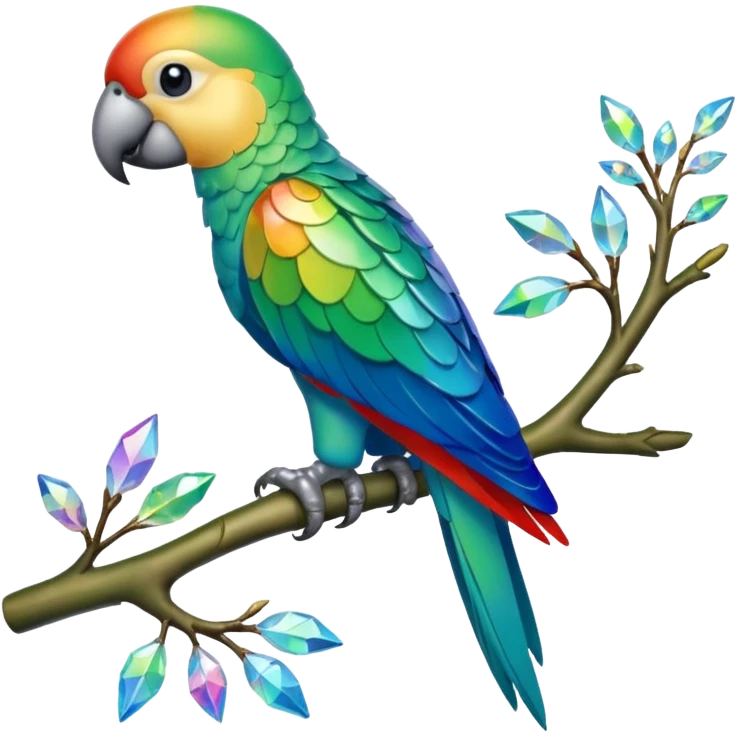 Crystal parrot emoji