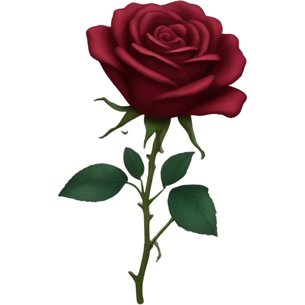 Dark red rose emoji