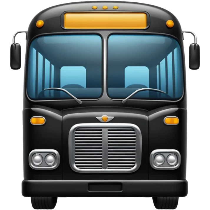 black bus  emoji