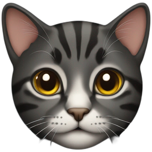 Black tabby cat emoji