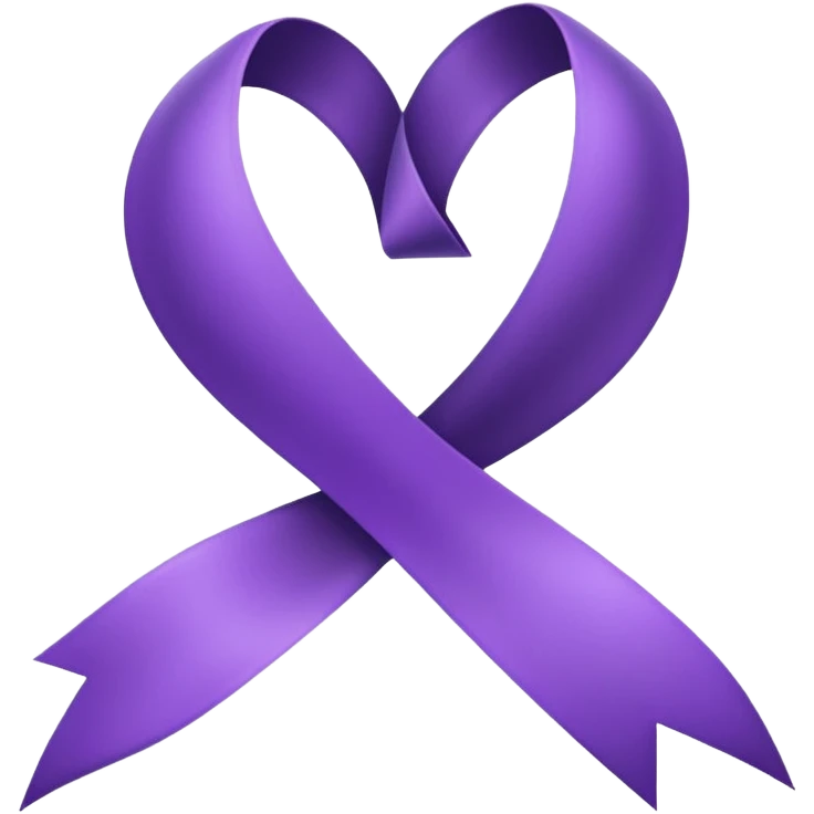 Purple ribbon emoji