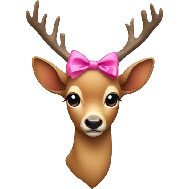 deer with pink bow  emoji