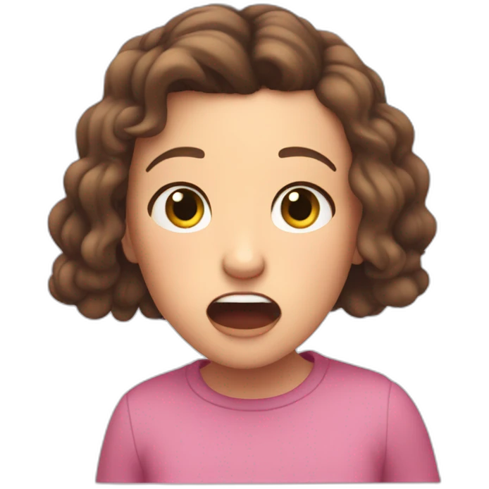 Millie bobby brown being scared of a rainbow emoji