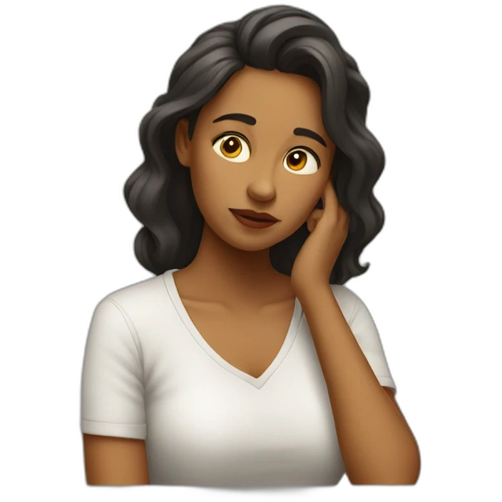 woman thinking about somwthing emoji