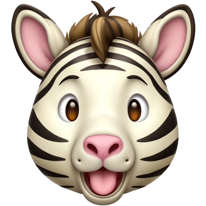 Cinematic Cute Yawning Zebra Portrait Emoji, Head tilted slightly with a dramatic, wide-open yawn, showcasing a soft, downy striped Fur with gently drooping ears and round eyes barely open in drowsy contentment, Simplified yet irresistibly adorable features, highly detailed, glowing with a soft, cozy glow, high shine, relaxed yet expressive, stylized with a touch of savannah charm, bright and endearing, soft glowing outline, capturing the essence of a sleepy yet affectionate zebra, so drowsy it feels like it could stretch out of the screen and curl up for a nap! emoji