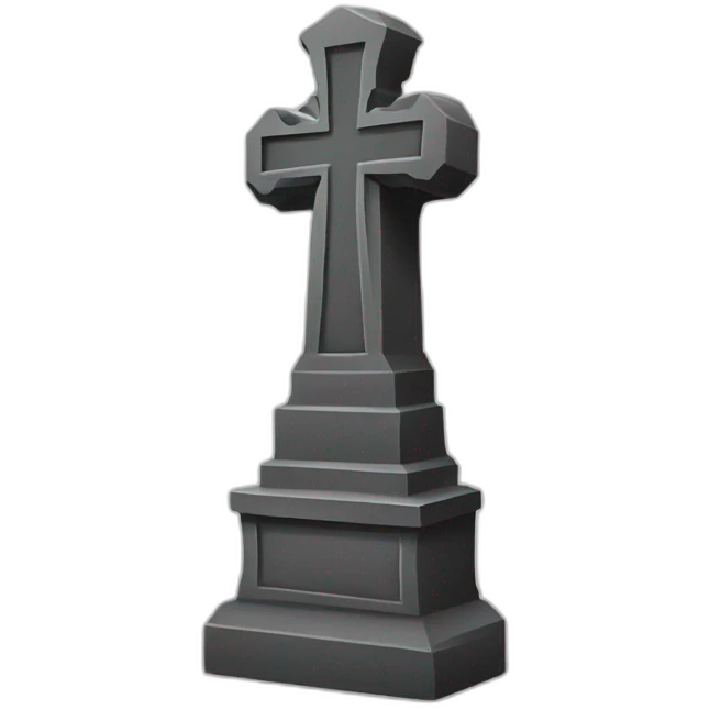 hard-to-see tombstone emoji