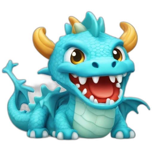 Dragon de comodo + un rochet de glace emoji