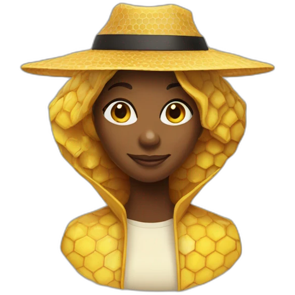 beekeeper black lady honey comb emoji