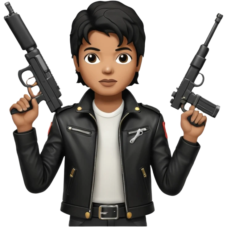 Micle Jackson holding a smg emoji