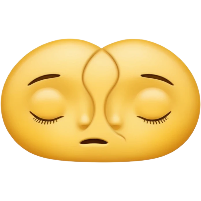 standard eye emoji with both eyes closed, as if sleeping emoji