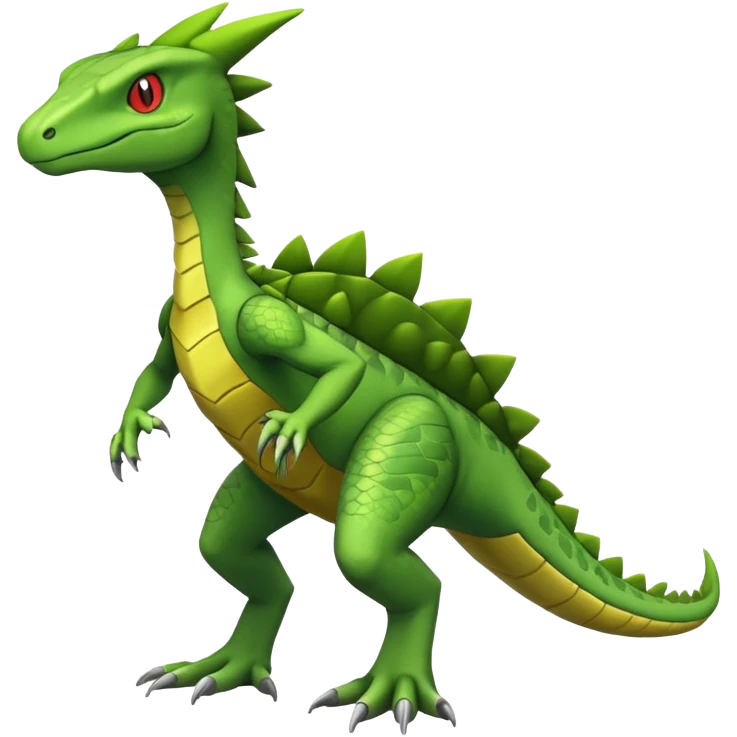 Haxorus-Sceptile-hybrid (full body) emoji