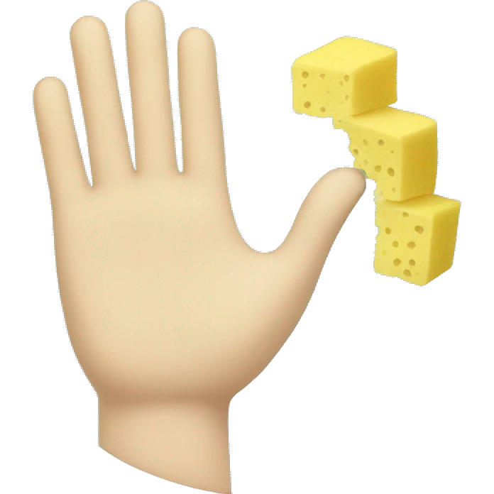 hand holding a sponge  emoji