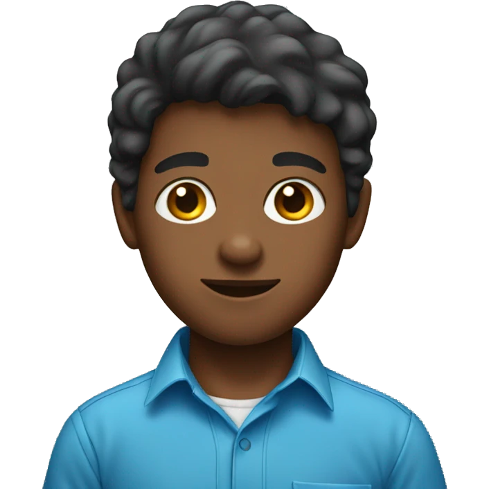 blue shirt boy portrait emoji