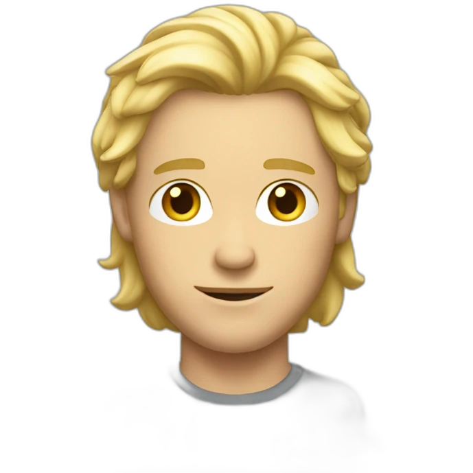 Homme blond aux cheveux longs emoji
