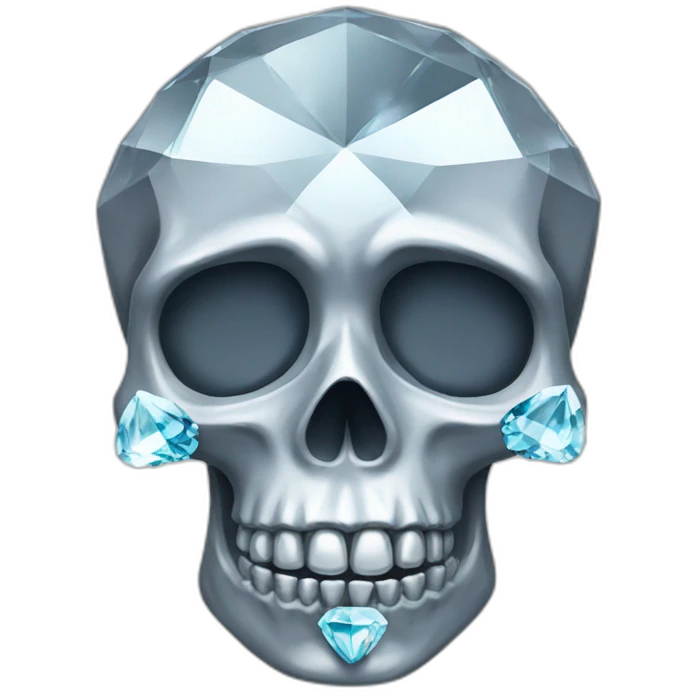 Diamond skull jewel emoji