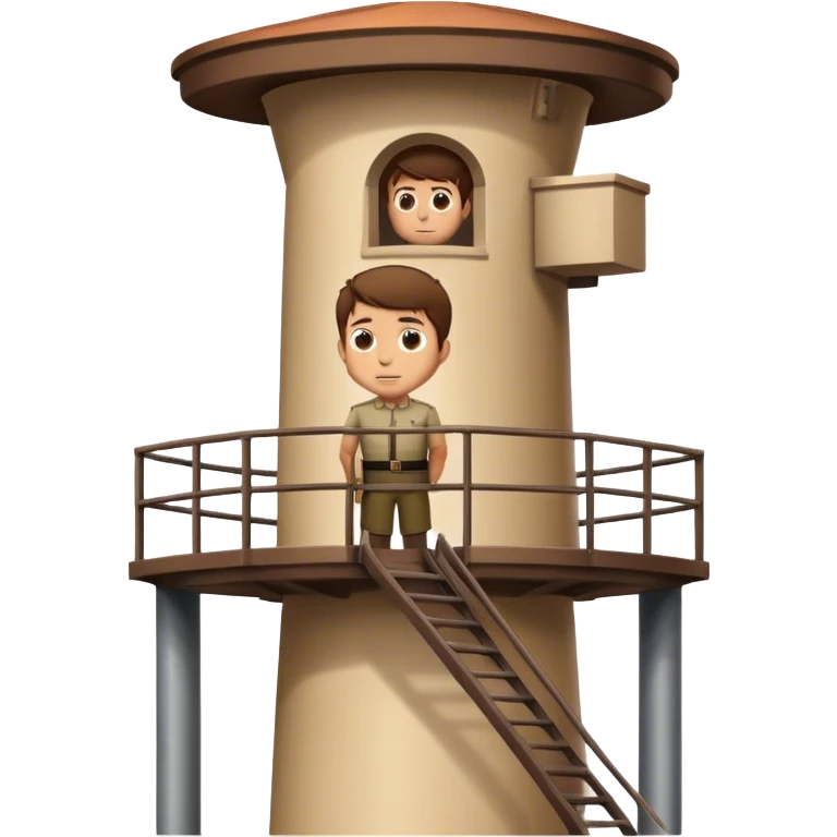 Man looking out of watchtower emoji