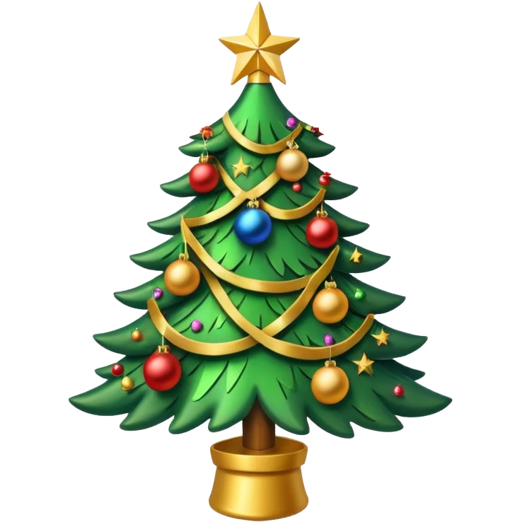 Beautiful Christmas tree emoji