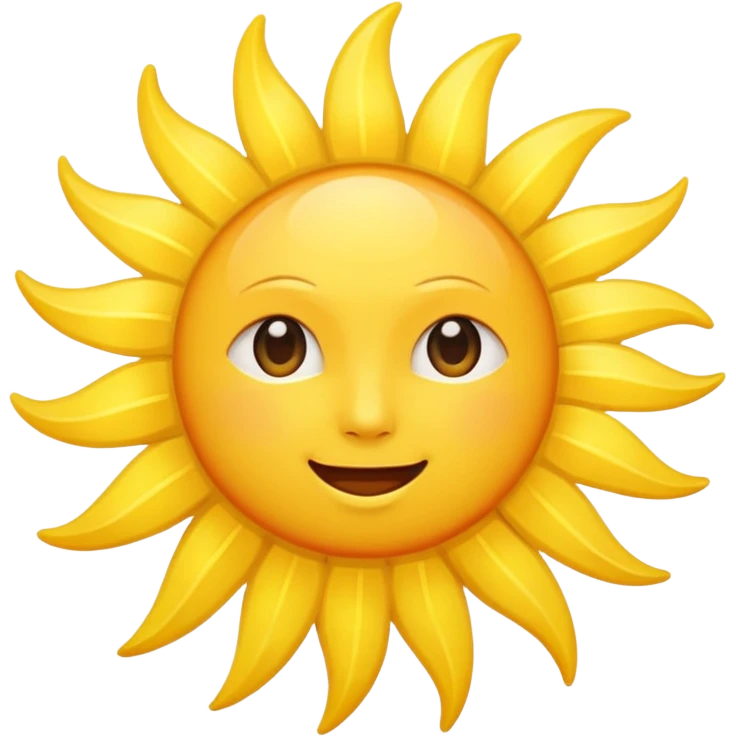 A normal sun with rays of the sun showing emoji
