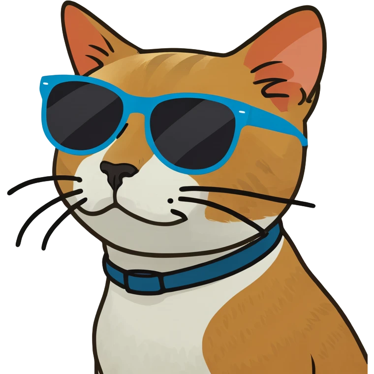Cat with sunglasses emoji