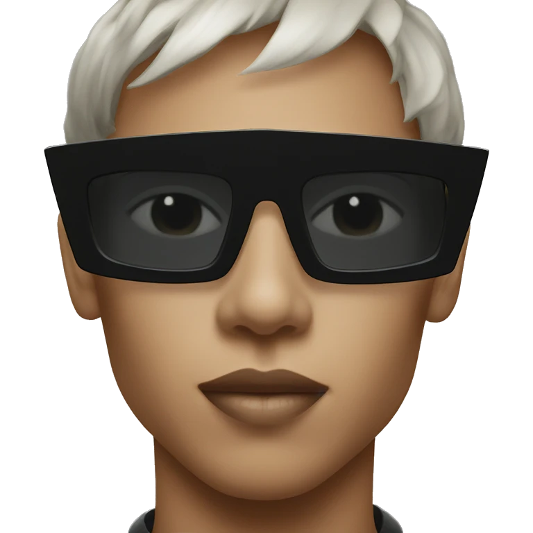 Black angular sunglasses tinted  emoji