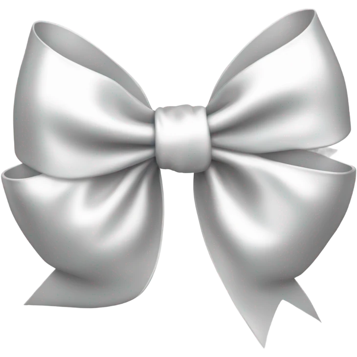 white satin bow emoji