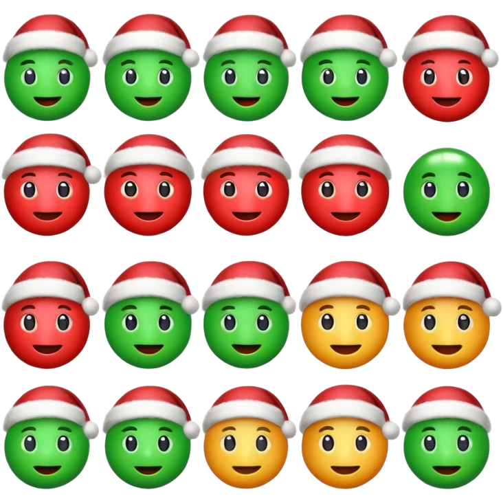 chirstmans chat emoji with exact rounded chat shape with winter seshteic emoji