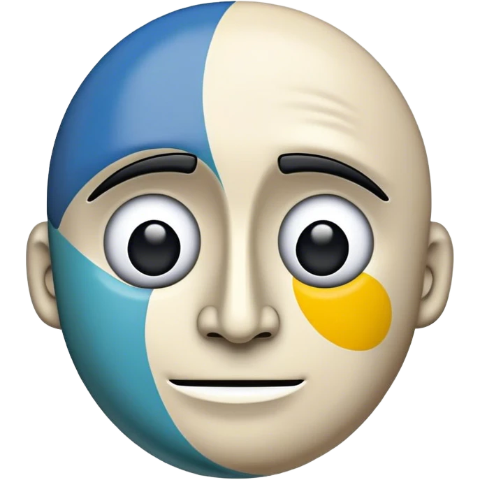 Cinematic Realistic Picasso Pop Culture Emoji, depicted with a creative, abstract representation inspired by the legendary artist rendered with bold textures and dynamic, artistic lighting. emoji