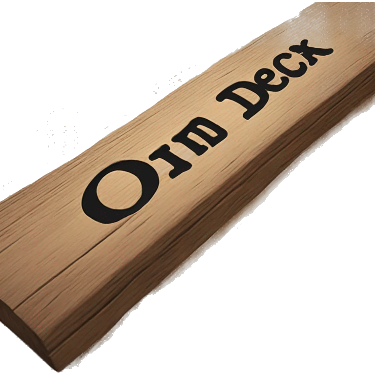 wooden plank with words "On Deck" over it emoji