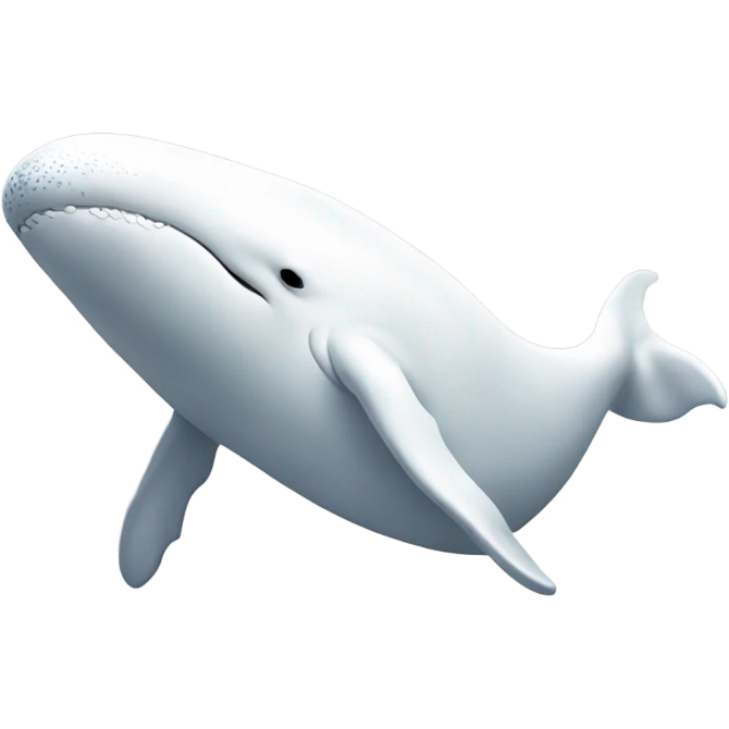 white whale , underside emoji