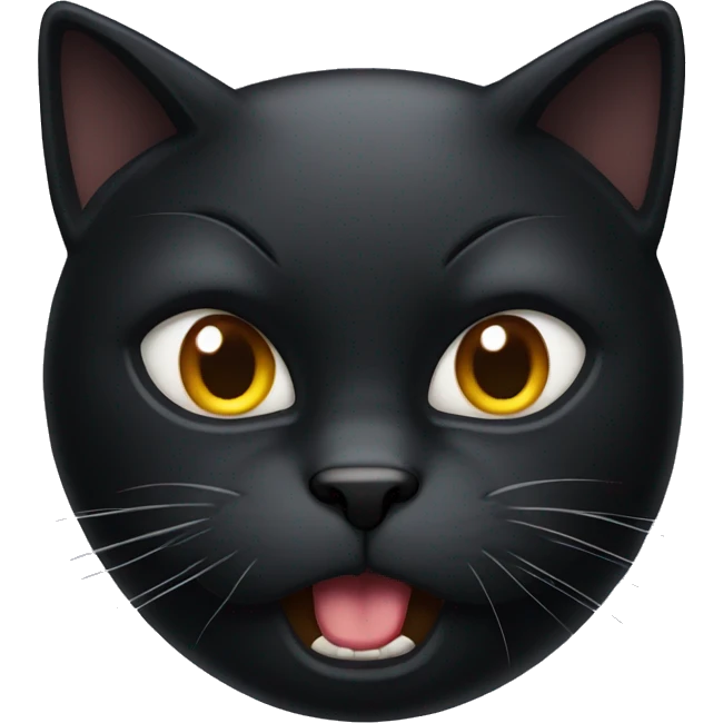 Angry black cat emoji