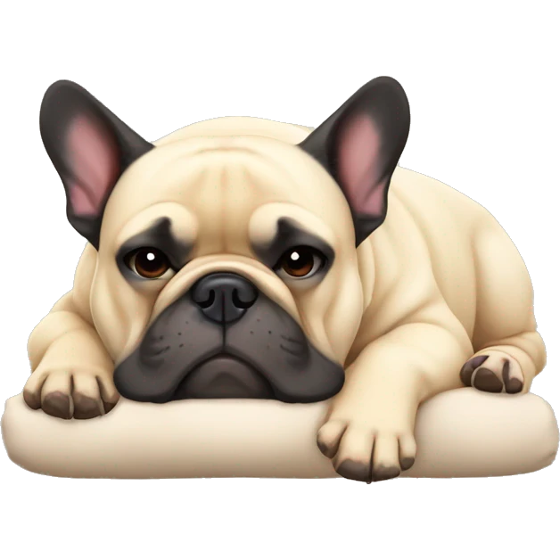 sleeping-fat-french-bulldog-brindal emoji