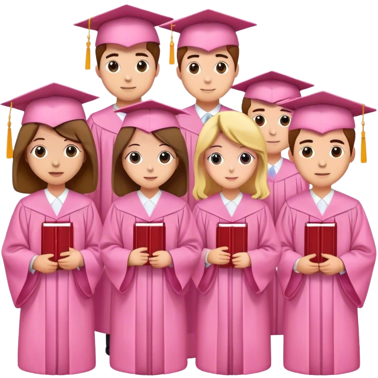 relacionado con la educacion en color rosa emoji