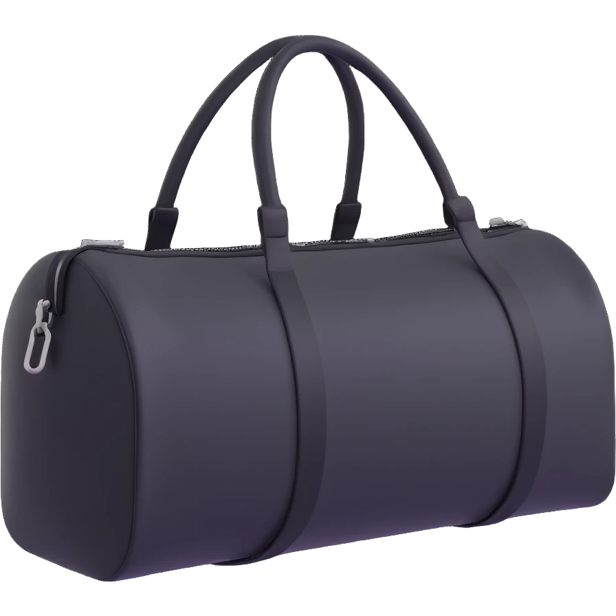 all black duffle bag with black strap emoji