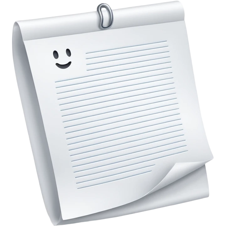 Sheet of paper with text emoji