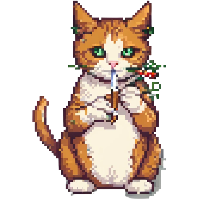 cat smoking a joint emoji