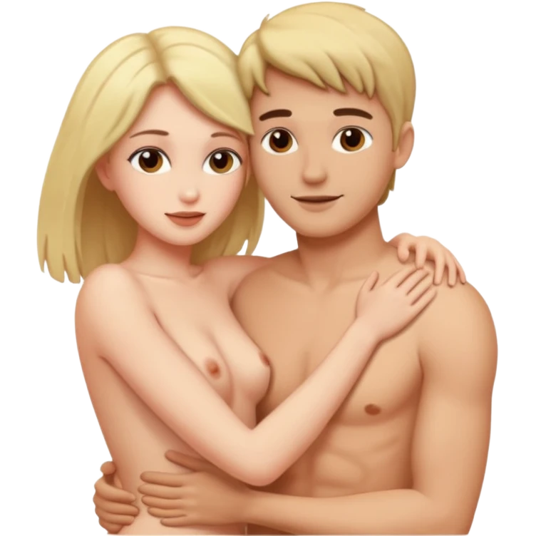 Sexy naked couple emoji