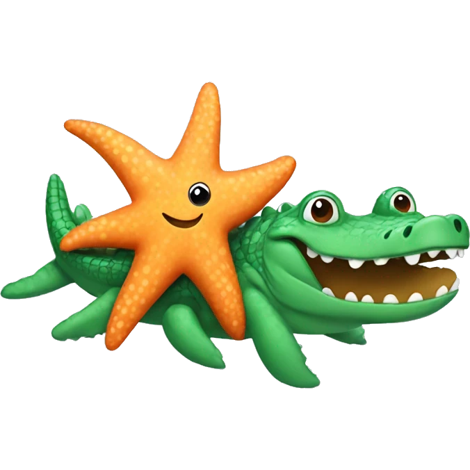 Starfish with a crocodile in the arms emoji