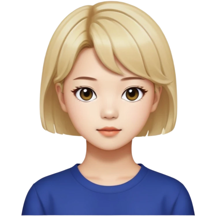 Jeongyeon from K-pop group Twice with short hair emoji