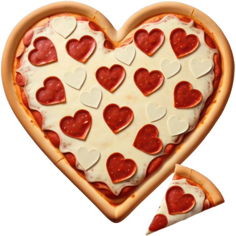 pizza heart burgundy emoji