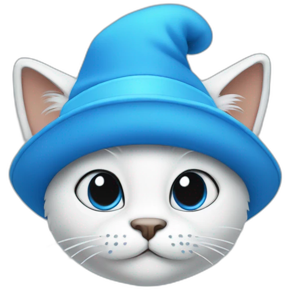 going blue smurf cat in hat emoji