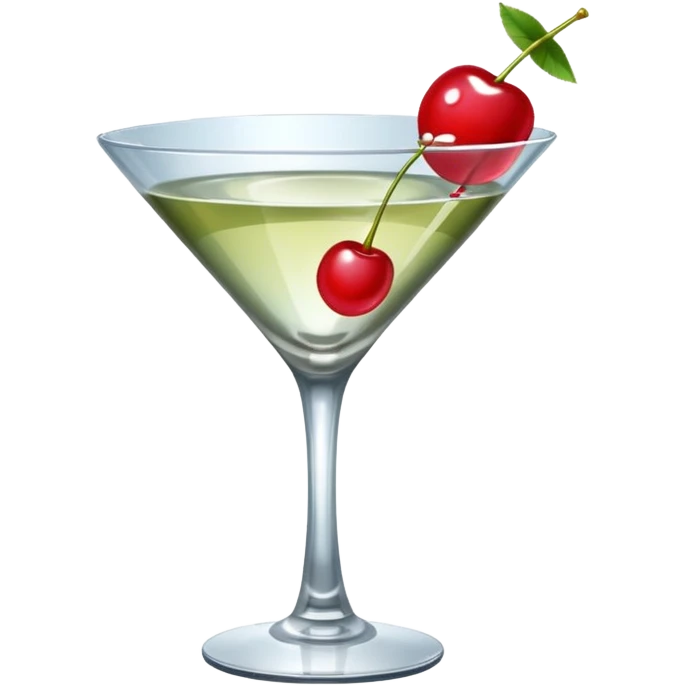 martini with cherry decoration emoji