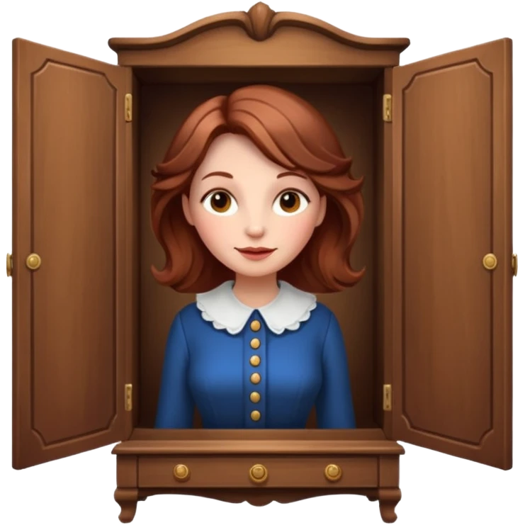 A character from the fairy tale Beauty and the Beast: the lady who was turned into a wardrobe by magic. She retains the wardrobe's original form and has an anthropomorphic face. emoji