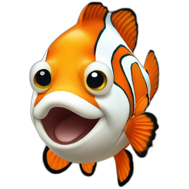 Cute little Chubby Clownfish   emoji
