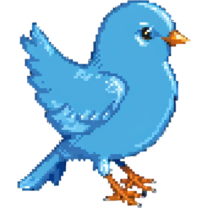 Twitter blue bird logo emoji