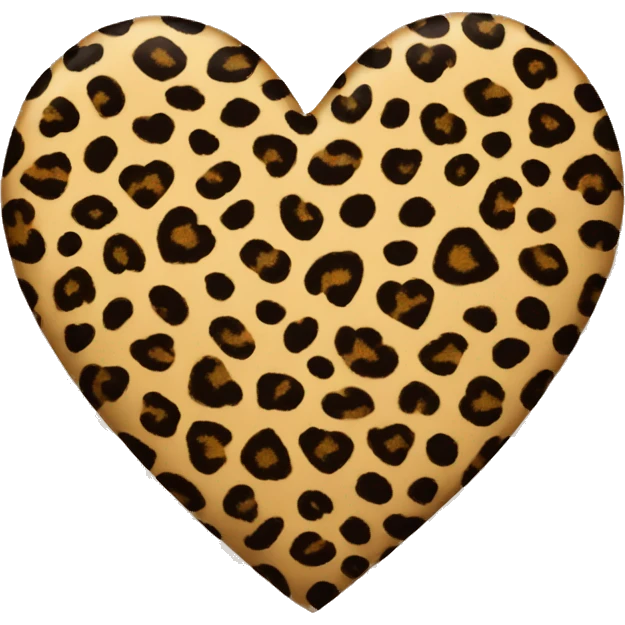 leopar print heart emoji
